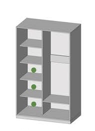 Шафа-купе 1.1 Milano (120х45х200/210/220) S-LINE SENAM